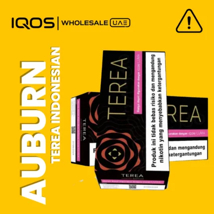 Terea Auburn Indonesia for IQOS ILUMA in Dubai UAE, clove tobacco sticks with apricot and vanilla notes, wholesale and retail