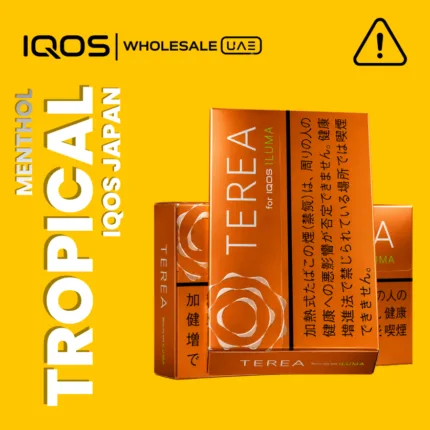 Terea Tropical Menthol Japan for IQOS ILUMA in Dubai UAE, light tropical fruit menthol tobacco sticks, wholesale and retail