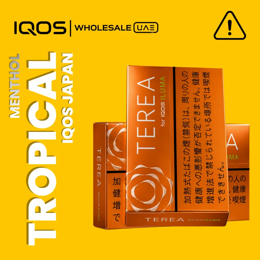Terea Tropical Menthol Japan for IQOS ILUMA in Dubai UAE, light tropical fruit menthol tobacco sticks, wholesale and retail Terea Tropical Menthol Japan for IQOS ILUMA in Dubai UAE, light tropical fruit menthol tobacco sticks, wholesale and retail