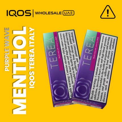 Terea Purple Wave Italy for IQOS ILUMA in Dubai UAE, premium dark berry and menthol tobacco sticks, wholesale and retail