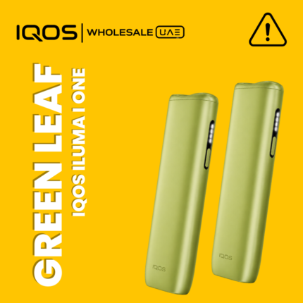 IQOS ILUMA i ONE Leaf Green heated tobacco device in Dubai UAE, compact all-in-one for Terea sticks, wholesale and retail