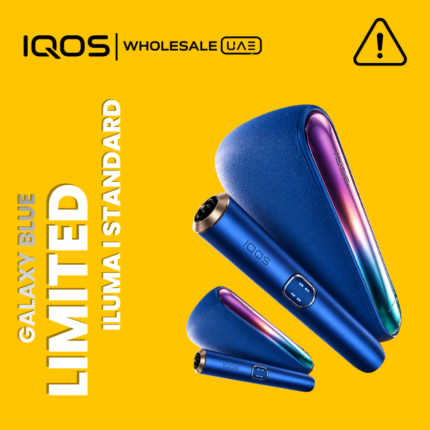 IQOS ILUMA i Galaxy Blue Limited Edition heated tobacco device in Dubai UAE, two-piece holder and charger for Terea sticks, wholesale and retail