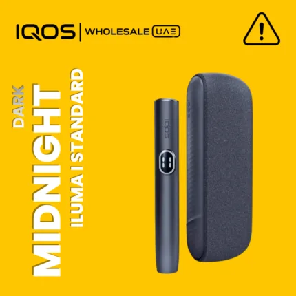 IQOS ILUMA i Midnight Dark heated tobacco device in Dubai UAE, two-piece holder and charger for Terea sticks, wholesale and retail