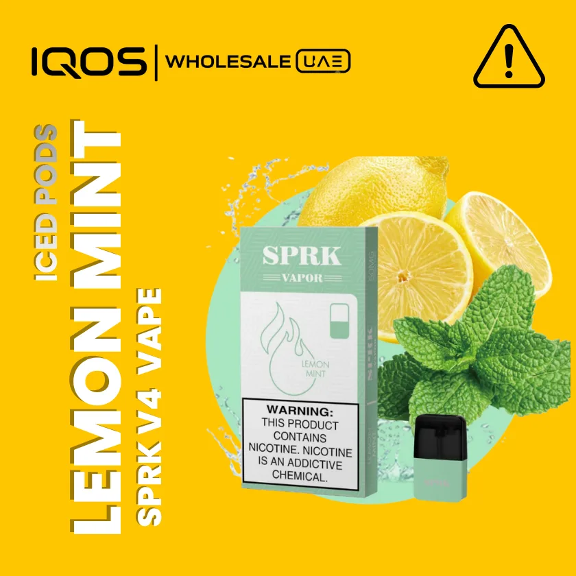 new (4) SPRK VAPE LEMON MINT PODS IN DUBAI - Image 1