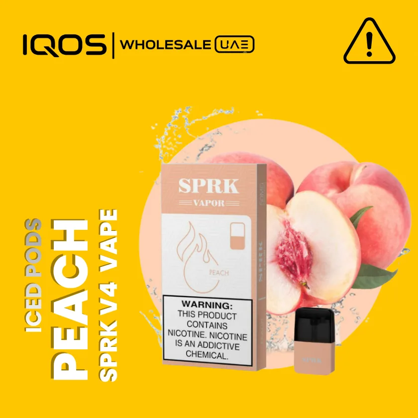new (6) SPRK VAPE PEACH PODS IN DUBAI - Image 1